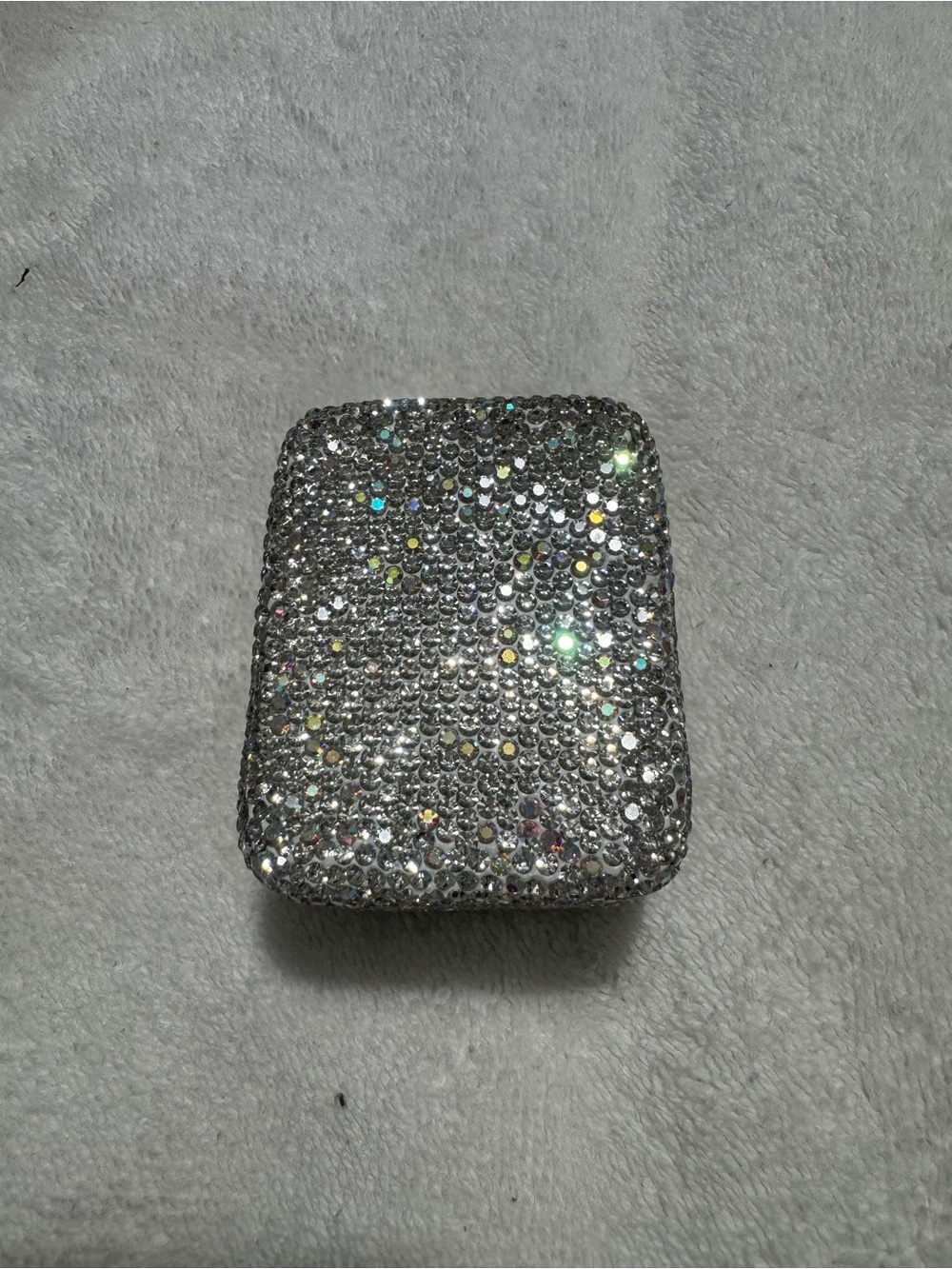 Silver Rhinestone Jewelry Box